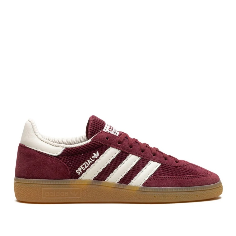adidas Spezial Burgundy Corduroy and White Athletic Shoes- NWT